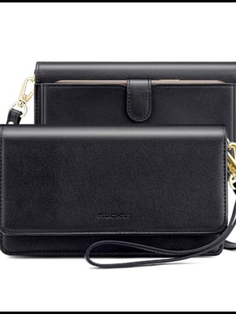 RFID Crossbody Bag Wallet Purse Wristlet 5-Way Synthetic Leather